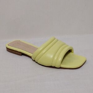 Ragozzino Capri Quilted Strap Square Toe Slide Sandals US 6 Designer Luxe